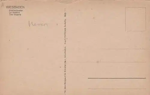 [Ansichtskarte] WIESBADEN - Staatstheater. 