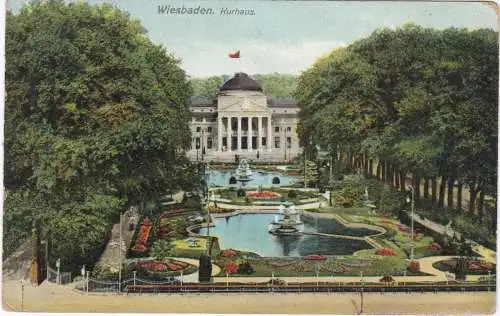 [Ansichtskarte] Wiesbaden. Kurhaus. 1909 !!!. 