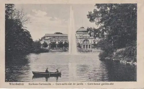 [Ansichtskarte] Wiesbaden - Kurhaus-Gartenseite - Cure-salle-vue de jardin - 1920 !!!. 