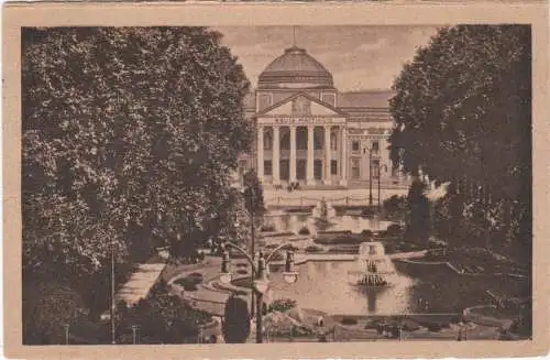 [Ansichtskarte] WIESBADEN - Kurhaus - 1921 !!!. 