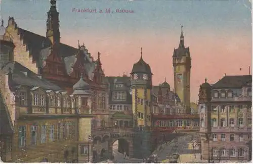 [Ansichtskarte] Frankfurt a.M., Rathaus - 1920 !!!. 