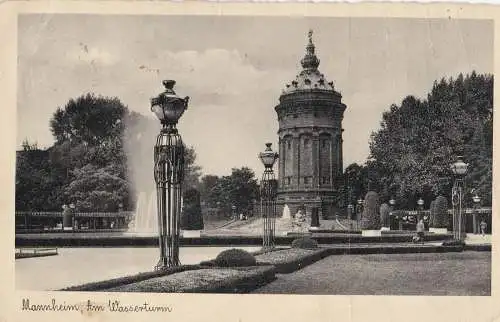 [Ansichtskarte] Mannheim, Am Wasserturm - 1915 ?. 