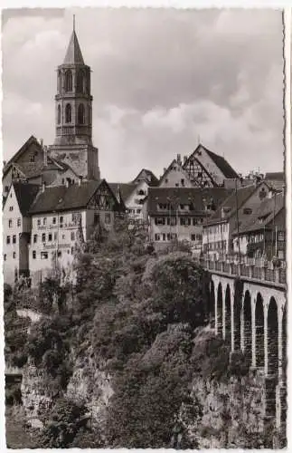 [Ansichtskarte] ROTTWEIL am Neckar, ehemalige Frei- und Reichsstadt. Viadukt und Kapellenturm - 1956. 