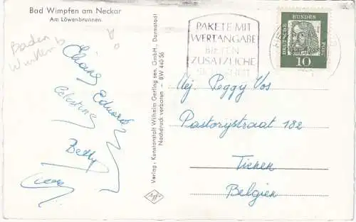 [Ansichtskarte] Bad Wimpfen am Neckar - Am Löwenbrunnen. 