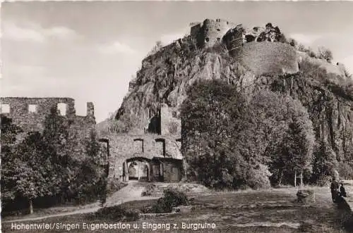 [Ansichtskarte] Hohentwiel/Singen Eugenbastion u. Eingang z. Burgruine. 