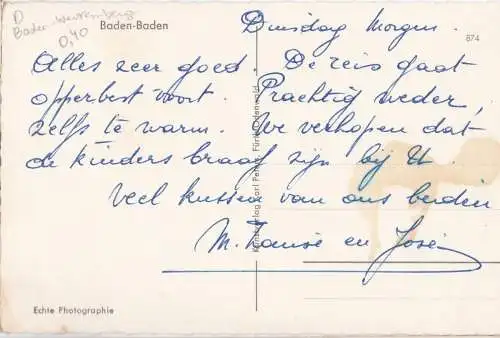 [Ansichtskarte] Baden-Baden. 