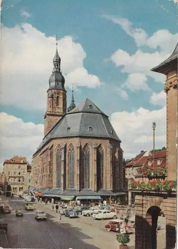 [Ansichtskarte] Heidelberg, Heiliggeistkirche am Markt - 1964. 