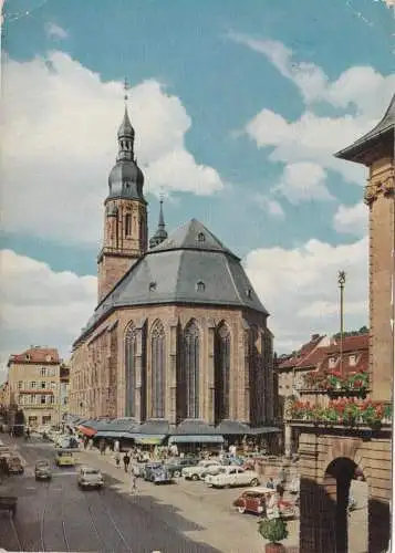 [Ansichtskarte] Heidelberg, Heiliggeistkirche am Markt - 1964. 