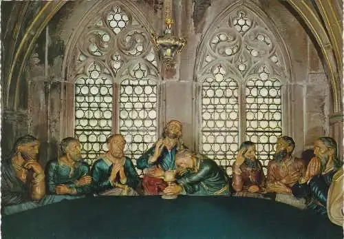 [Ansichtskarte] FREIBURG im Breisgau - Münster U.L. Frau - Abendmahlgruppe von Fr. X. Hauser (1805). 