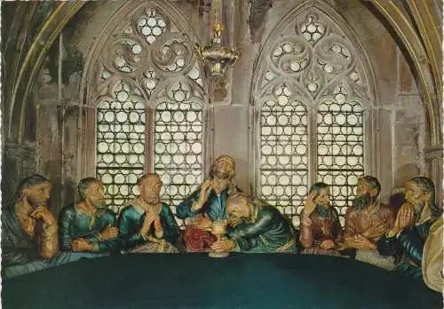 [Ansichtskarte] FREIBURG im Breisgau - Münster U.L. Frau - Abendmahlgruppe von Fr. X. Hauser (1805). 