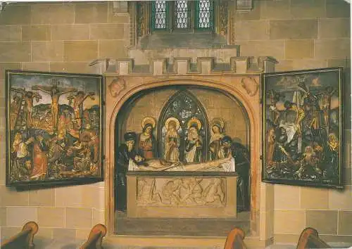 [Ansichtskarte] 7170 Schwäbisch Hall - St. Michaelskirche (erbaut 1427-1525) - Grablegung - 1964. 