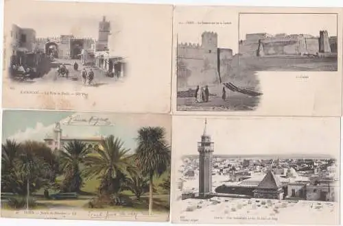 [Ansichtskarte] 21 AK TUNESIE - Kairouan-Tunis-Sfax-Sidi-Bou-Said-Carthage-La Pecherie-Bizerte-Hammamet-Mahdia ... 