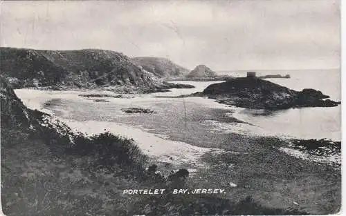 [Ansichtskarte] Portelet Bay. JERSEY - 1908 !. 