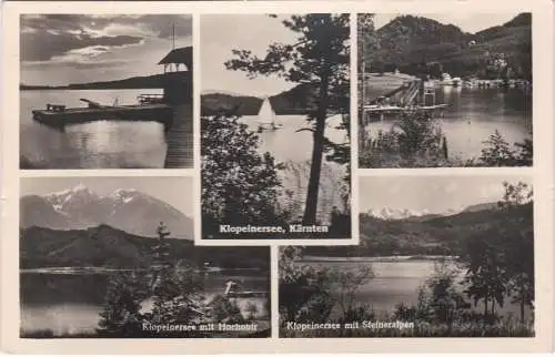 [Ansichtskarte] Klopeinersee, Kärnten - mit Hochobir - mit Steineralpen  - 1956. 