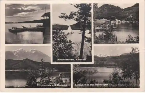 [Ansichtskarte] Klopeinersee, Kärnten - mit Hochobir - mit Steineralpen  - 1956. 