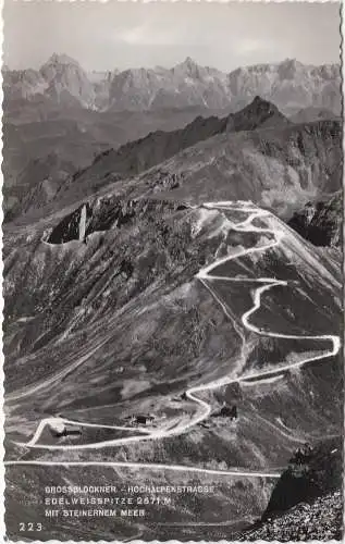 [Ansichtskarte] Grossglockner - Hochalpenstrasse - Edelweisspitze 2571 m mit Steinernem Meer. 