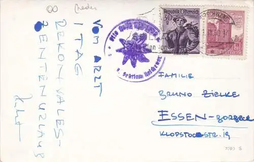 [Ansichtskarte] Raxalpe, 2009m - Ottohaus - 1960. 