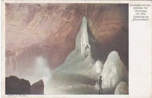 [Ansichtskarte] Dachstein-Riesen-eishöhle bei Obertraun, Ob.-Ost. - Eissäulen im "Parivaldom". 