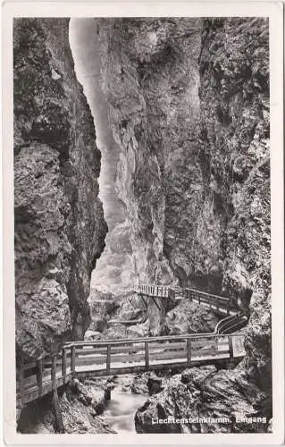 [Ansichtskarte] Liechtensteinklamm, Eingang (bei St. Johann im Pongau (Salzburg)). 