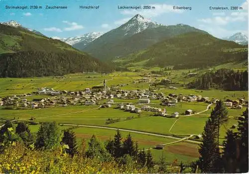 [Ansichtskarte] ALTENMARKT, 850m, das ideale Feriendorf zwischen den Hohen Tauern und dem Dachstein-Massiv - Strimskogel-Zauchensee-Hirschkopf-Lakenkogel ... 