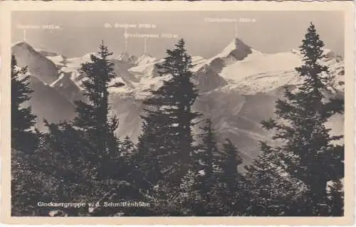 [Ansichtskarte] Glocknergruppe v.d. (Berghotel) Schmittenhöhe - Glockerin-Gr. Glockner-Glocknerwand-Kitzsteinhorn. 