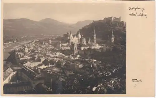 [Ansichtskarte] Salzburg v. Möuchsberg. 