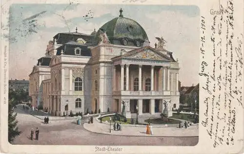 [Ansichtskarte] Graz - Stadt-Theater - 1901 !!!. 