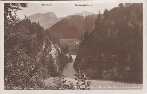 [Ansichtskarte] Ennsenge Kripp (Gross Reifling) mit Ramsauhof - Almmauer - Tamischbachturm - 1913 ?. 