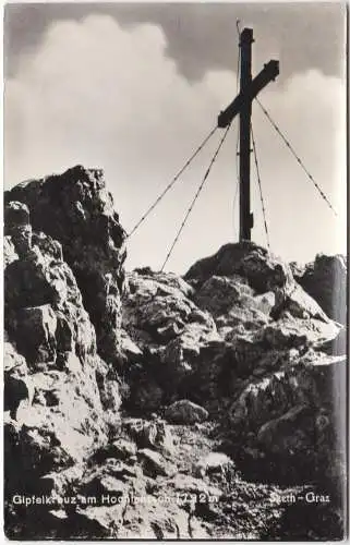 [Ansichtskarte] Gipfelkreuz am Hochlantsch 1722m. 