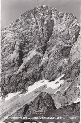 [Ansichtskarte] Südwandhütte, 1910 m, mit Hohem Dachtstein. 3004 m - 1965. 