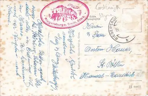 [Ansichtskarte] Riegersburg, Steiermark. 