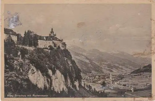 [Ansichtskarte] Burg Strechau mit Rottenmann - 1950. 