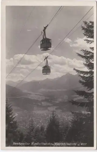 [Ansichtskarte] Innsbrucker Nordkettenbahn, Wagenkreuzung. 