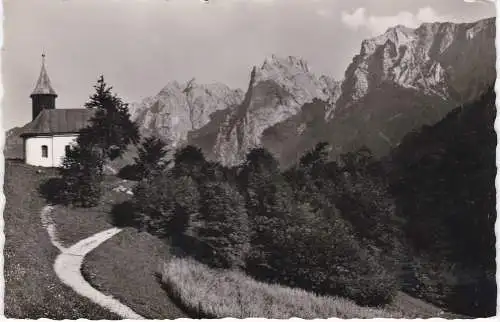 [Ansichtskarte] Kaisertal, Antoniuskapelle mit Totenkirchl, Ellmauer Halt und Sonneck. 