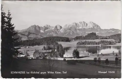 [Ansichtskarte] Schwarzsee bei Kitzbühel gegen Wilden Kaiser, Tirol. 