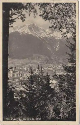 [Ansichtskarte] Innsbruck mit Brandjoch, Tirol - 1937. 