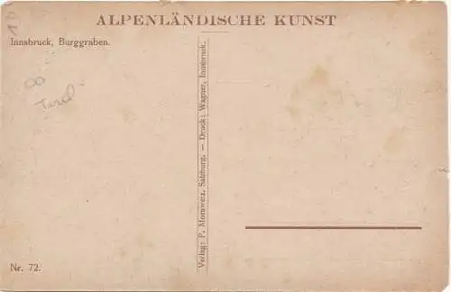 [Ansichtskarte] Innsbruck, Burggraben. 