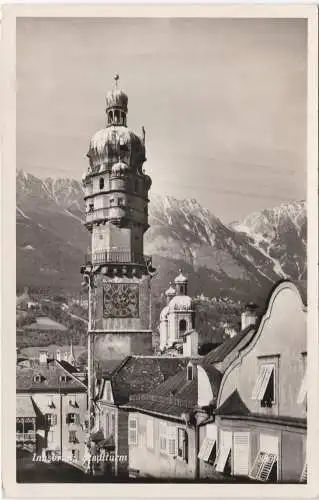 [Ansichtskarte] Innsbruck, Stadtturm - 1952. 