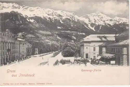 [Ansichtskarte] Gruss aus Innsbruck - Rennweg-Partie - < 1905 !. 