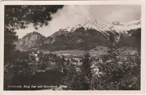 [Ansichtskarte] Innsbruck, Berg Isel mit Brandjoch 2580m - 1951. 
