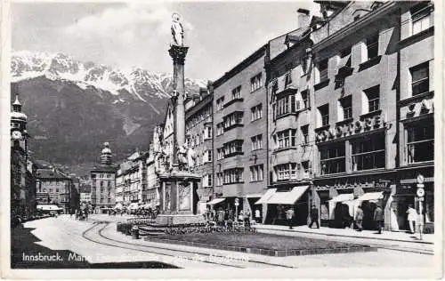 [Ansichtskarte] Innsbruck. Maria Theresienstrasse gegen die Nordkette - 1957. 