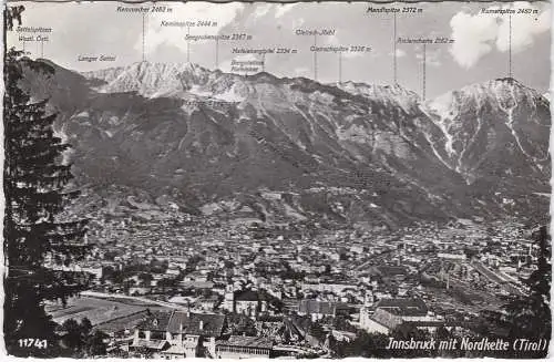 [Ansichtskarte] Innsbruck mit Nordkette (Tirol) - 1956. 