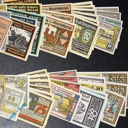 Super Notgeld Lot , über 140 Scheine , 36 Serien , german Notgeld notes , kfr