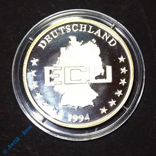 Feinsilber 999 Münze , Medaille , ECU , Deutschland , Europa 1994 , 30 mm , PP