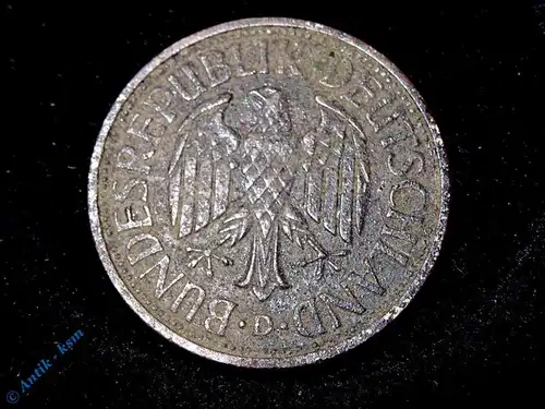 Münze Deutschland , 2 Mark ,Kursmünze 1951 D , Ähren und Weintrauben , seltener