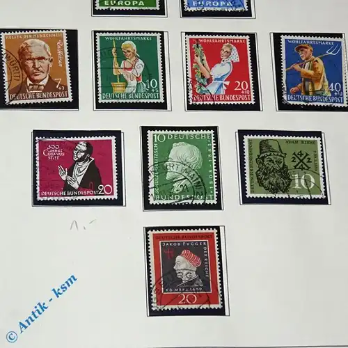 11 Briefmarken 1958/59 , Deutschland , Mi. ?, 10 Pfennig bis 50 Pfennig , Bilder