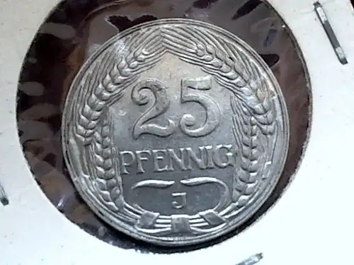 Top Münze Kaiserreich : 25 Pfennig / Reichspfennig von 1910 J -- selten --