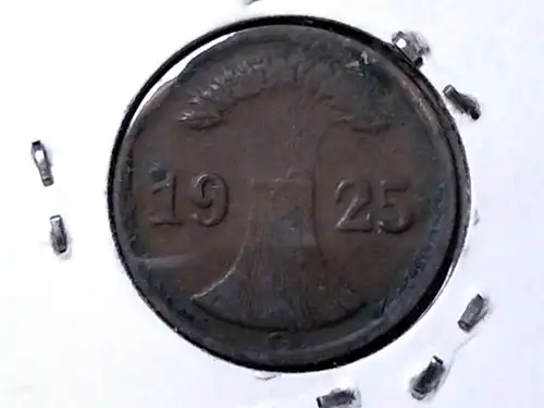 Top Münze Weimarer Republik : 2 Pfennig von 1925 G -- sehr selten --