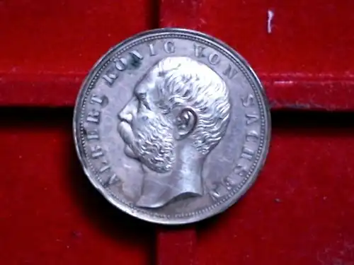 A Medaille : Albert , König von Sachsen, von 1893  -- ansehen -- selten