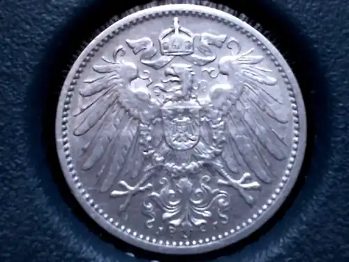 A TOP-Silbermünze Kaiserreich : 1 Reichsmark von 1904 J  in Silber - Erhaltung -